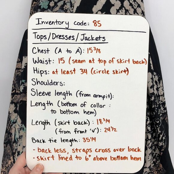 ACNE Studios Black Tan Printed Ballerina Silk Backless Dress 2010 34 (XS) - Picture 14 of 16